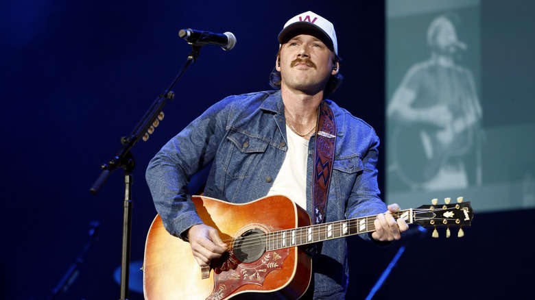 Morgan Wallen performs at a St. Jude benefit concert in 2025