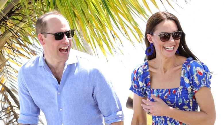 Prince William and Kate Middleton laughing