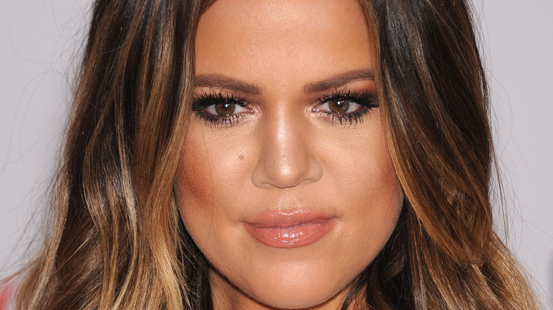 Khloe Kardashian staring