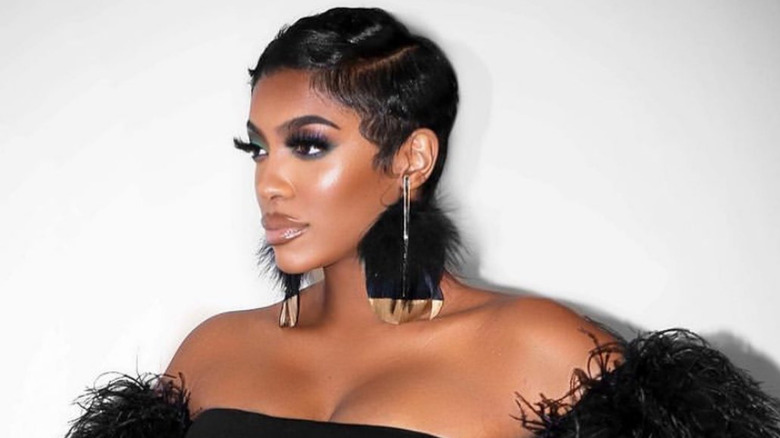 Porsha Williams' feather earrings on rhoa