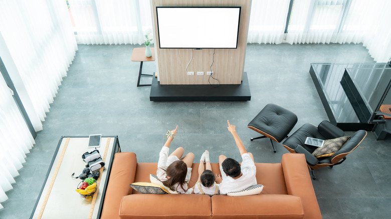 Television family watching