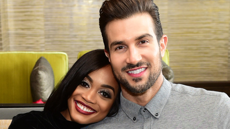 Rachel Lindsay and Bryan Abasolo smiling