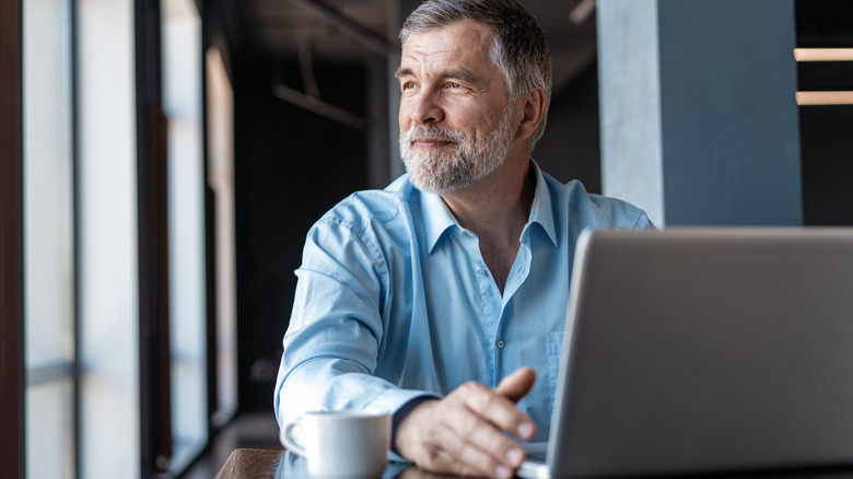 Man working at laptop