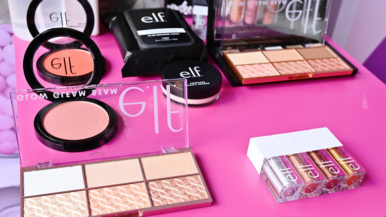 e.l.f Cosmetics products on display