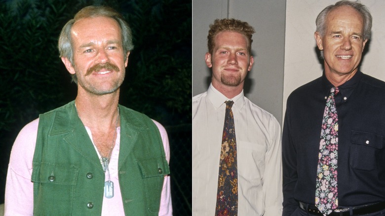 Split of Mike Farrell on Mash and with his son Michael Farrell