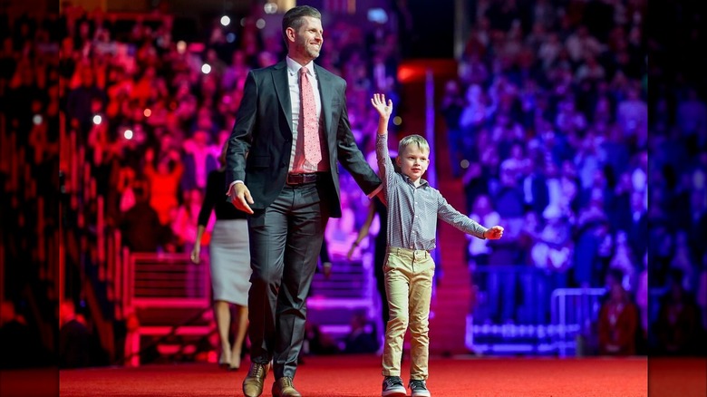 Eric and Luke Trump walking into a rally