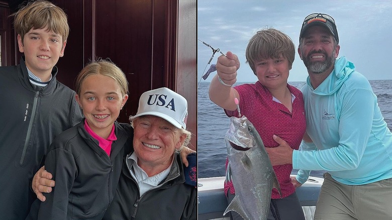 Spencer and Chloe Trump with Donald Trump/Tristan and Don Trump Jr.