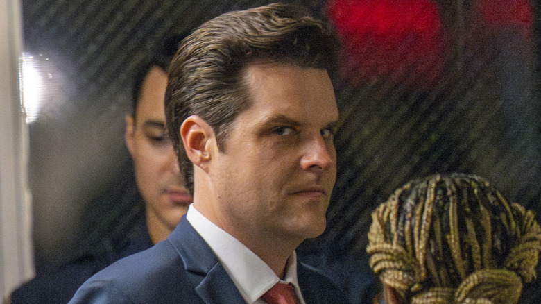 Matt Gaetz looking sideways