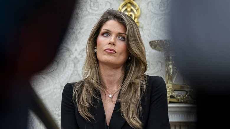 Lindsey Halligan in the Oval Office.