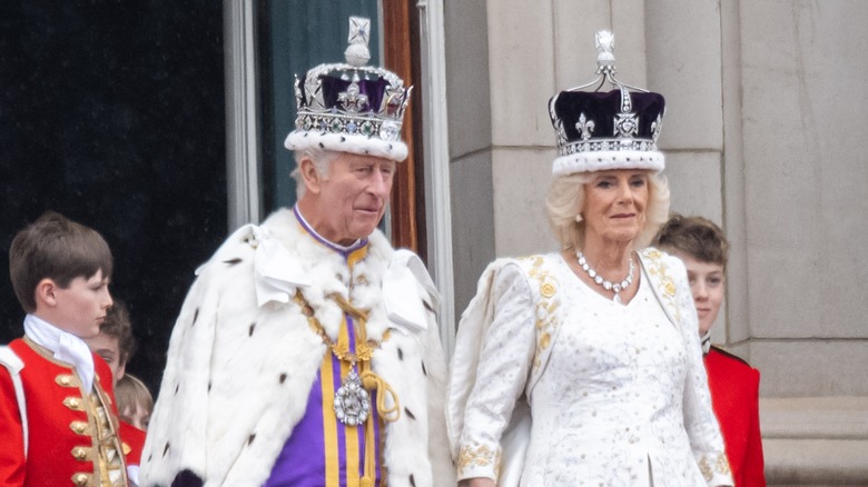 King Charles and Queen Camilla after the coronation