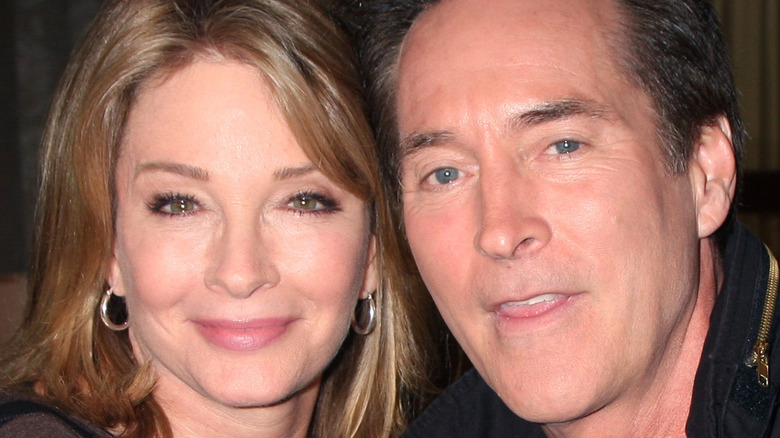 DOOL stars Drake Hogestyn and Deidre Hall pose for a photo. 