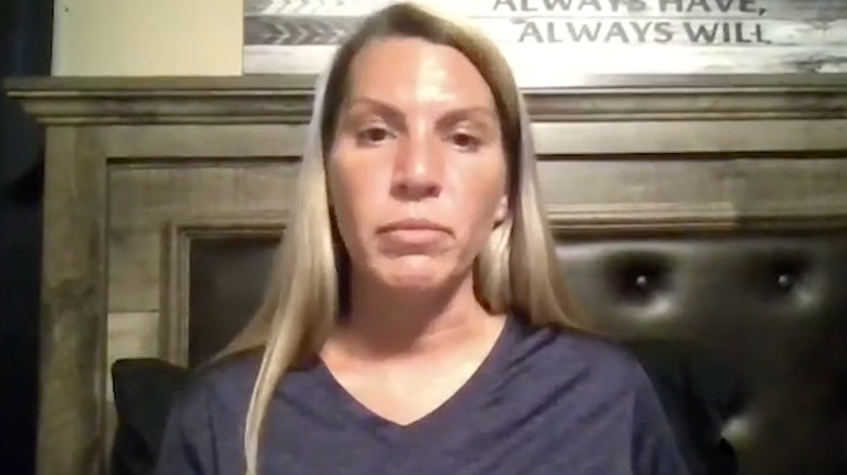 Closeup of Amanda Brumfield talking to camera