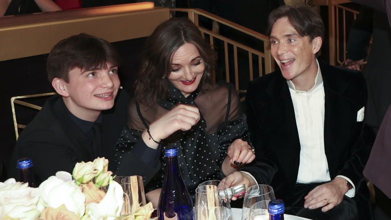 Cillian Murphy with his wife and Aran at the Golden Globes
