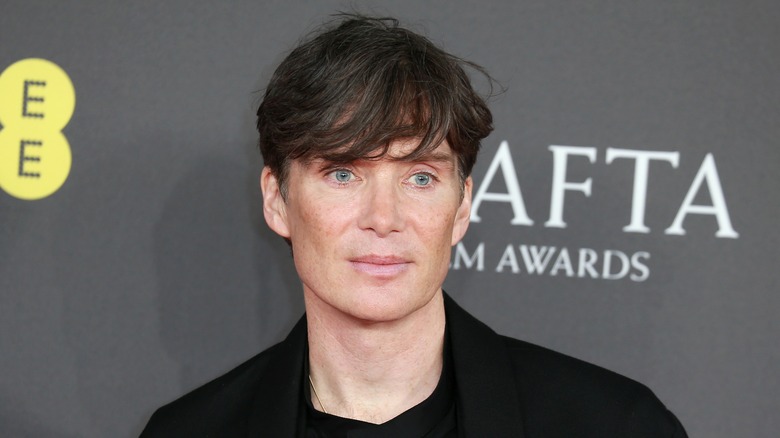 Cillian Murphy posing on step-and-repeat