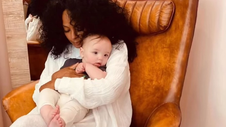 Diana Ross holding Ziggy Blu Ross