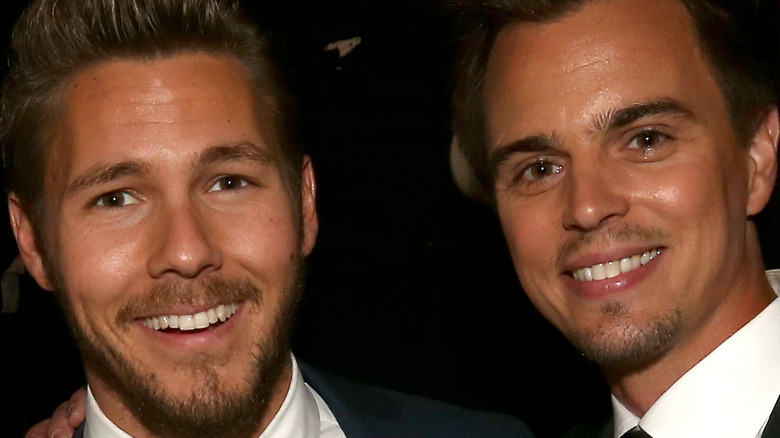 Darin Brooks and Scott Clifton smiling