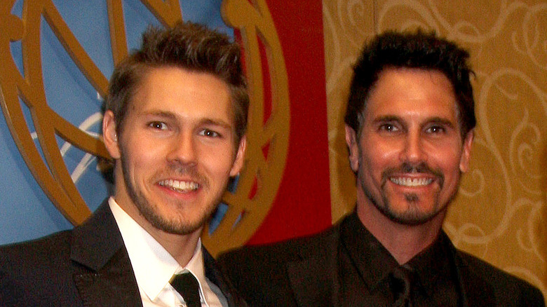 Scott Clifton and Don Diamont smiling