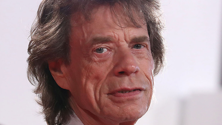Mick Jagger looking serious