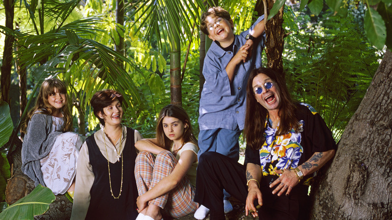 Ozzy and Sharon Osbourne with Kelly, Aimee and Jack