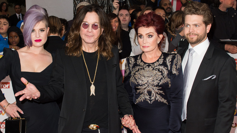 Ozzy and Sharon Osbourne with Jack and Kelly