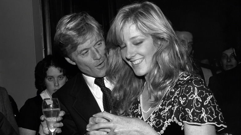 Robert Redford with Shauna Redford in New York City, 1983