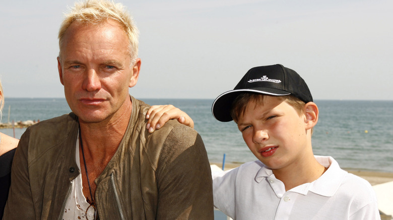 Sting with Giacomo Sumner in Italy on the coast