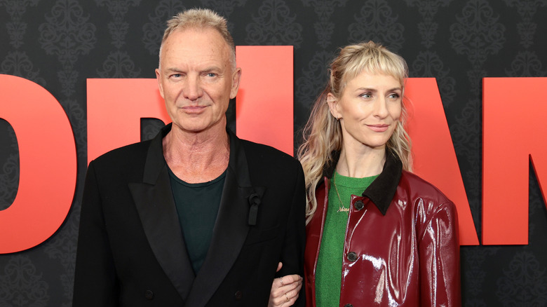 Sting and Mickey Sumner attending Mobland premiere together