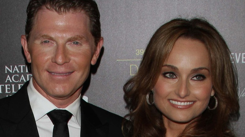 Bobby Flay & Giada De Laurentiis smiling