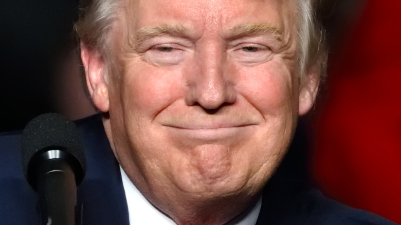 Donald Trump smirking