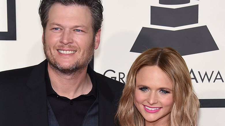 Blake Shelton and Miranda Lambert smiling