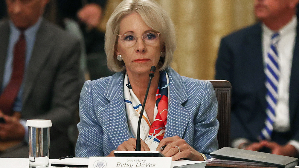 Betsy DeVos testifying