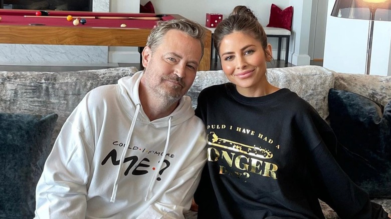 Briana Brancato and Matthew Perry posing together