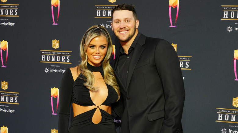 Brittany Williams and Josh Allen at a red carpet