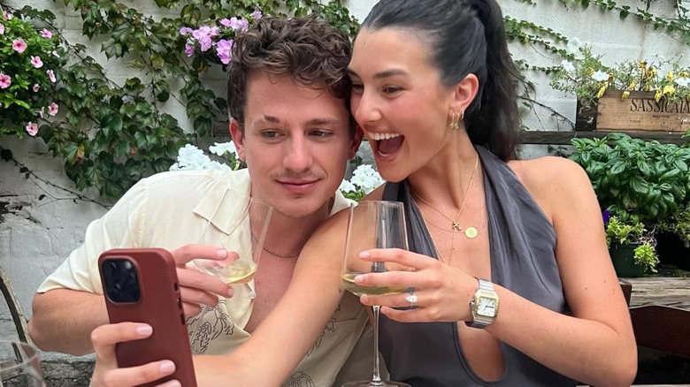 Charlie Puth and Brooke Sansone taking a selfie