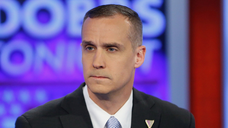 Closeup of Corey Lewandowski during interview
