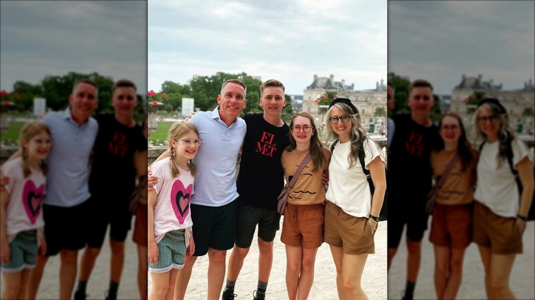 The Harp family posing together in Paris