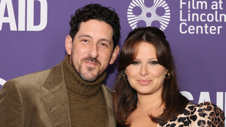 Katie Lowes and husband Adam Shapiro posing