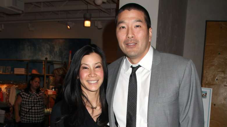 Lisa Ling and Paul Song posing at an event