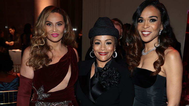 Tina Knowles, Simone I. Smith and Michelle Williams attending the Gabrielle's Angel Foundation Hosts Angel Ball 2025