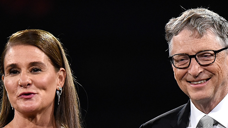 Bill and Melinda Gates onstage
