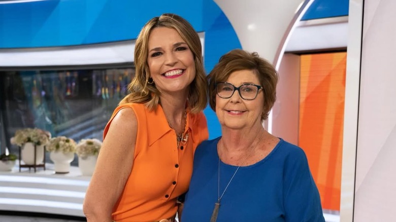 Savannah Guthrie and Nancy Guthrie on the set of the Today show