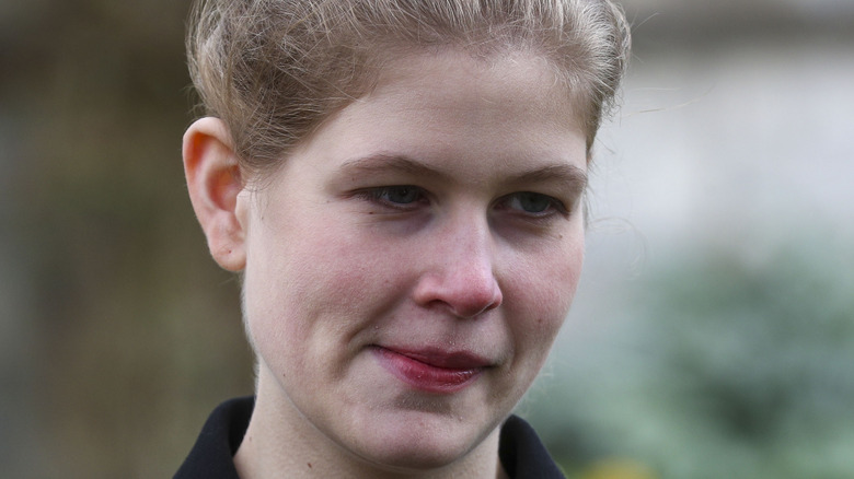 Lady Louise Windsor in a somber moment