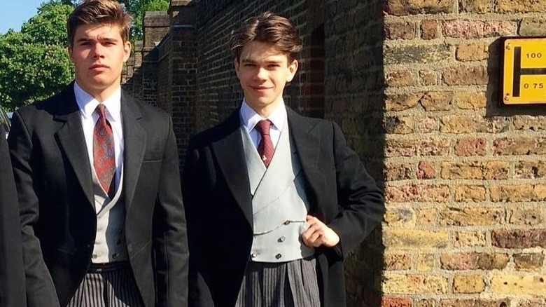 Samuel Chatto smiling with his brother Arthur Chatto