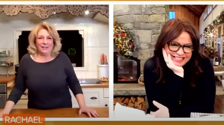 Maria Betar and Rachael Ray smiling in a split screen