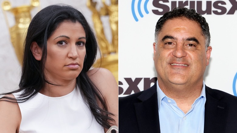 Split image of Katie Miller and Cenk Uygur