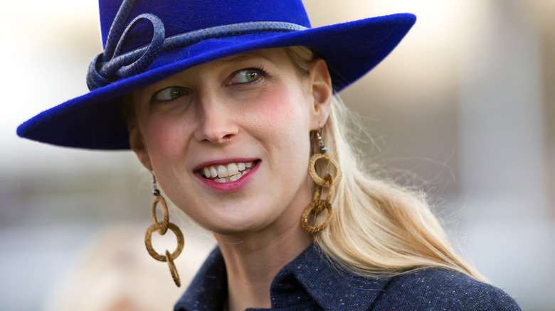 Lady Gabriella Kingston wearing hat