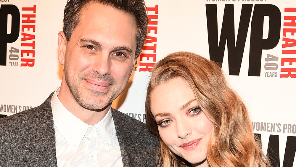 Thomas Sardoski and Amanda Seyfried  smiling