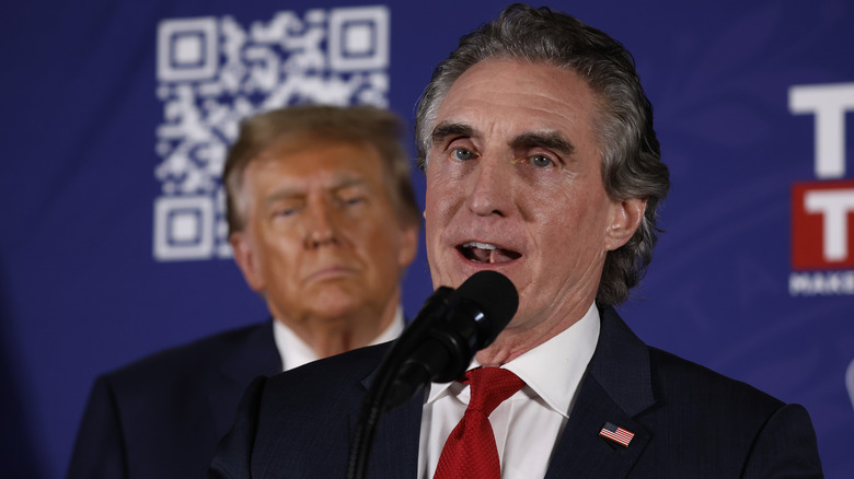 North Dakota Governor Doug Burgum encourages voters to support Donald Trump