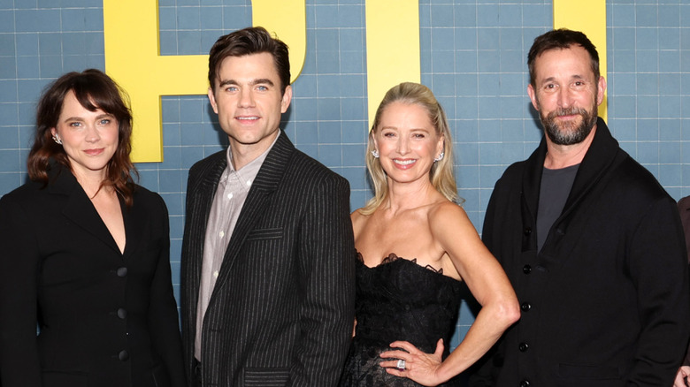 The cast of HBO's "The Pitt" in front of a sign that reads "The Pitt"