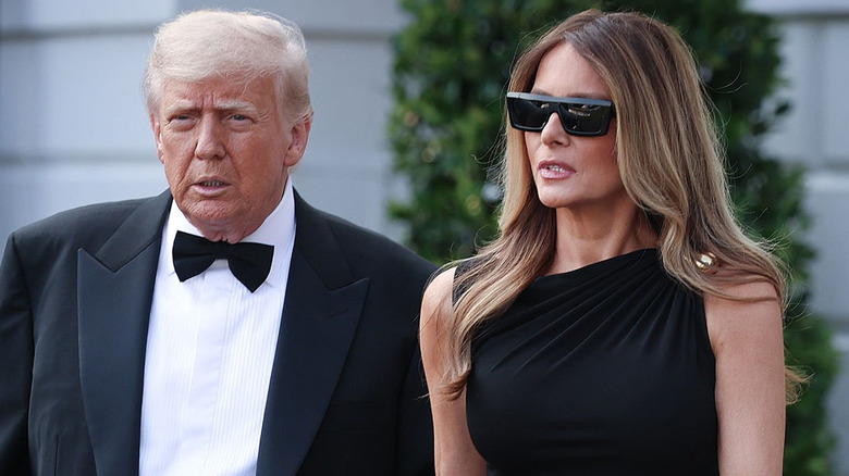 Donald Trump and Melania Trump walking together